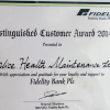Distinguished Customer Certificate
